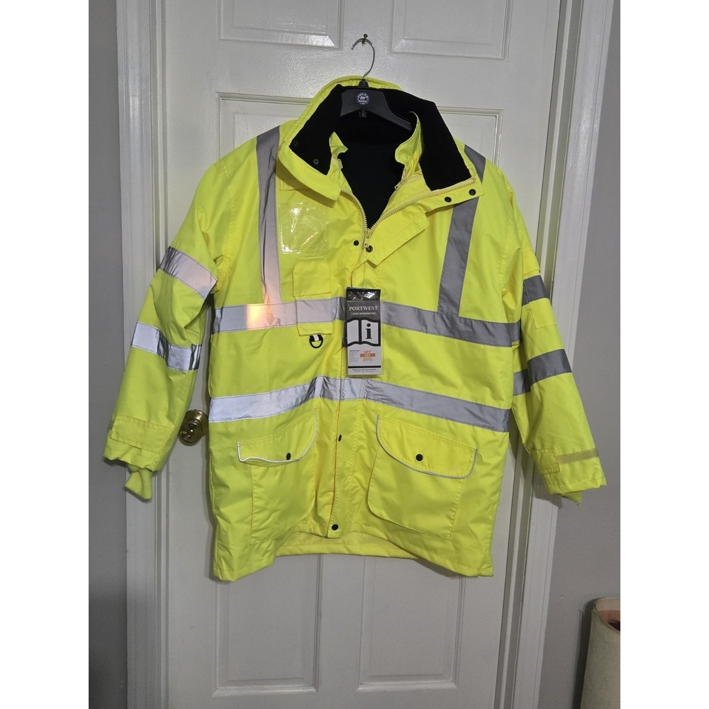 Portwest Hi Visibility Jacket winter 7 in 1 Jacket XXL‎ NWT US427